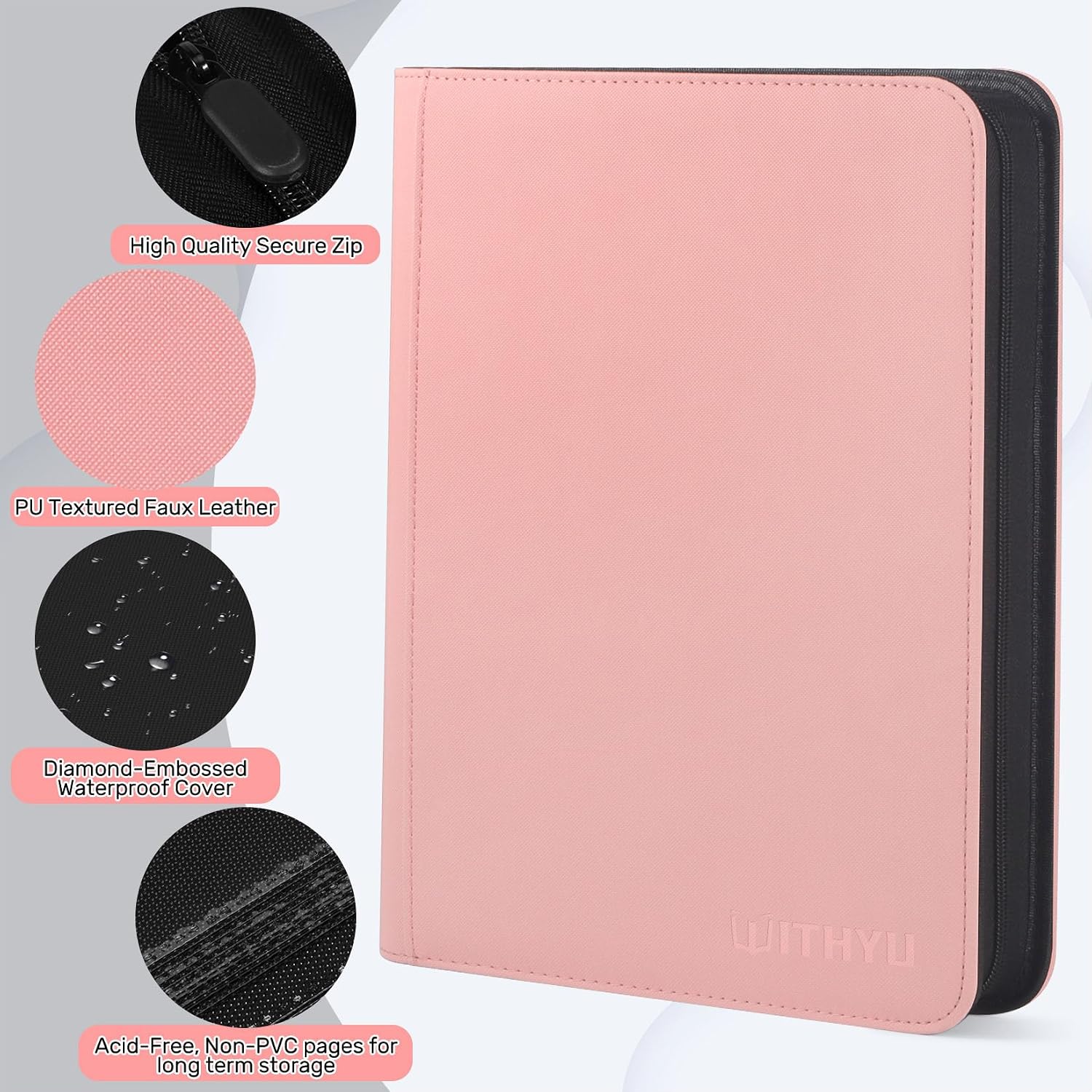 Detalle 2 de WITHYU Sammelalbum 1024 Karten rosa