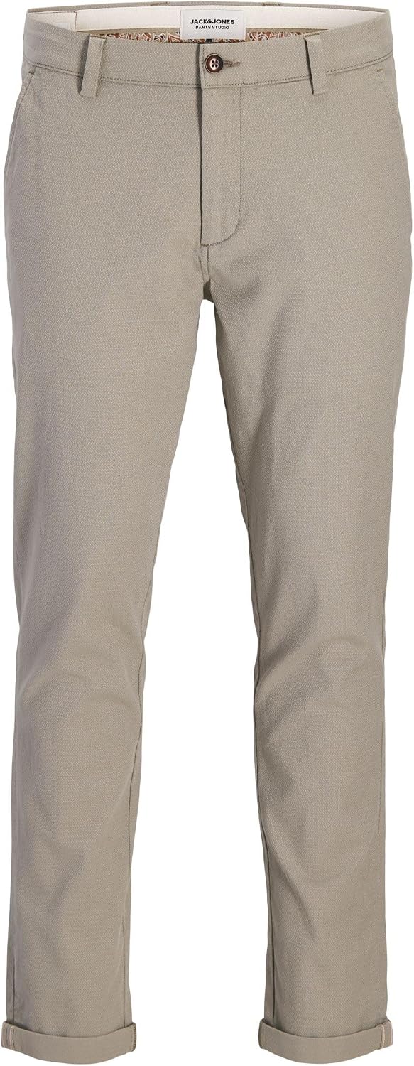 Detalle de Jack & Jones Herren Jpstmarco Slim-Fit Corduroy-Chino mit niedrigem Bund