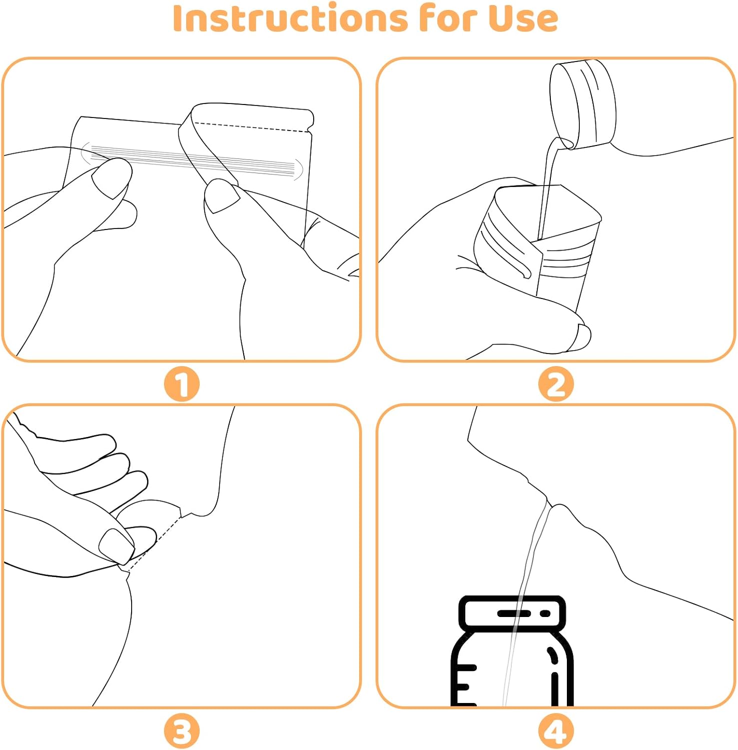 Detalle 2 de Breast milk storage bags 250ml, 100 pcs