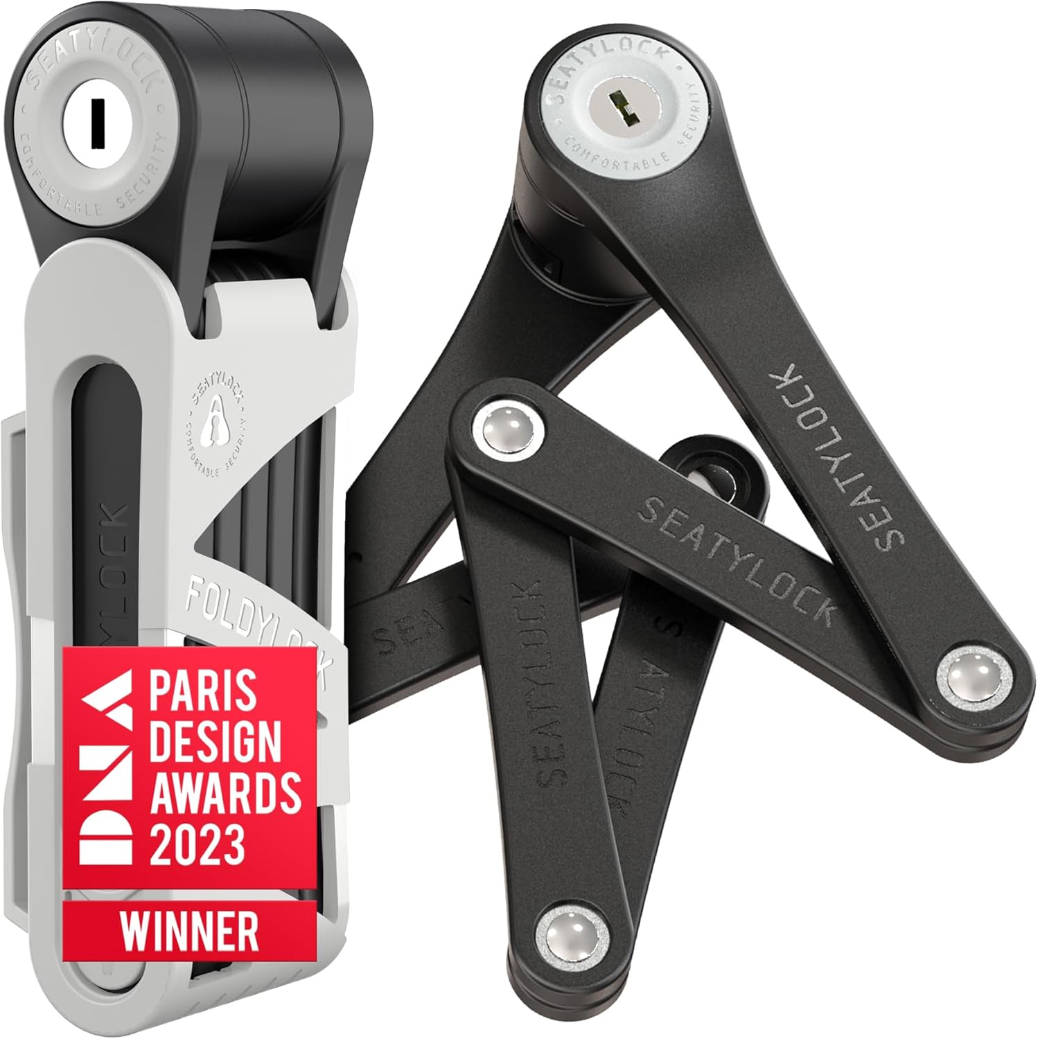 Detalle de Seatylock FoldyLock Mini Duo ant ivol pliable 2 chaînes pour vélo et trottinette électrique, 75 cm