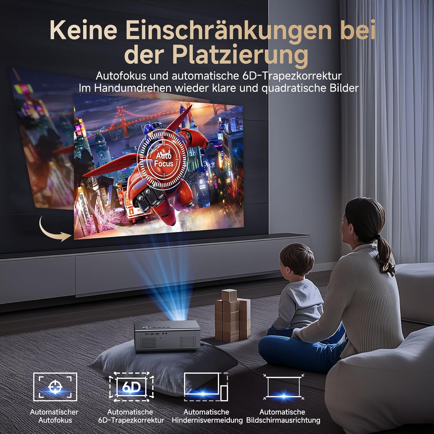 Thumbnail 4 de KOGATA 4K Smart Beamer Heimkino-Projektor
