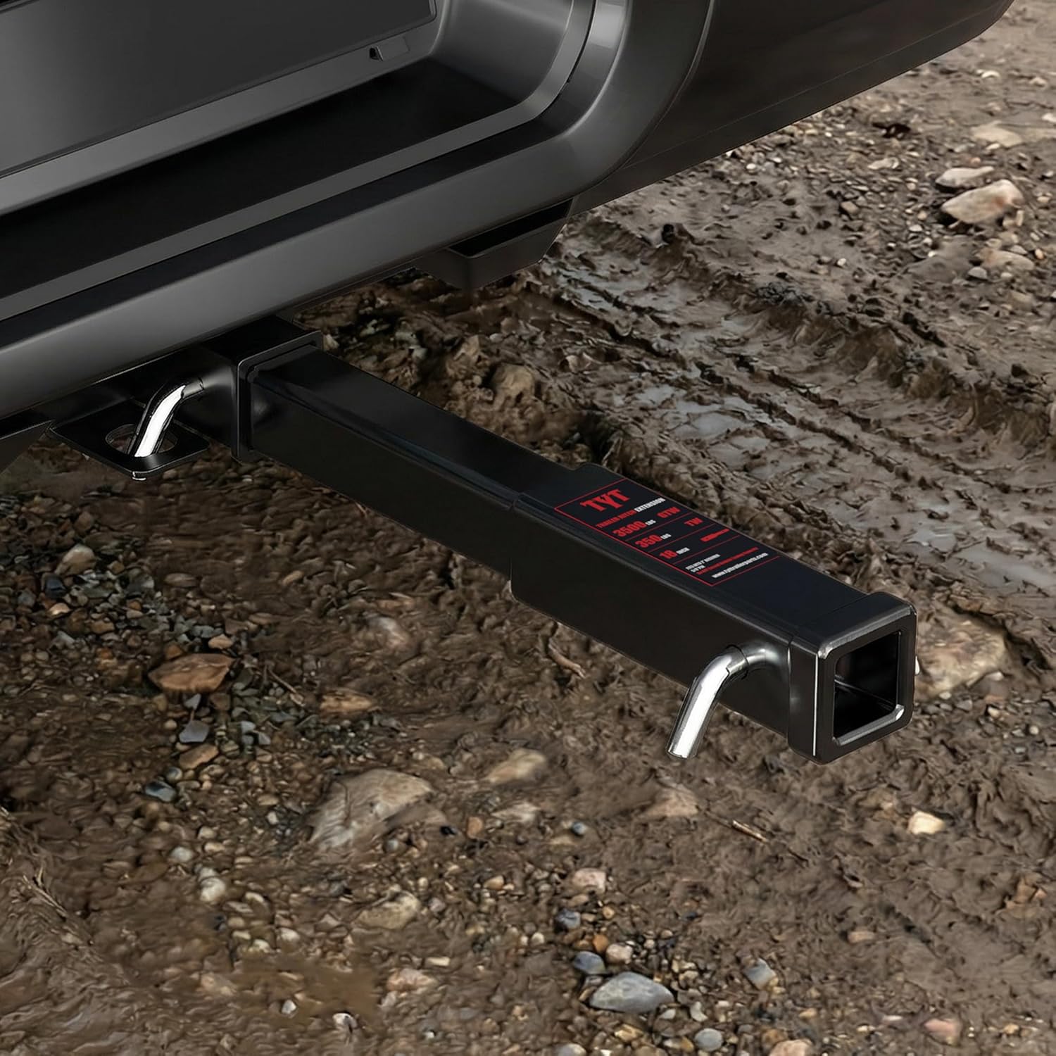 Thumbnail 6 de TYT 18" Trailer Hitch Extension for 2-Inch Receivers (2-Pack 5/8" Pins) – 3500 lbs GTW / 350 lbs TW