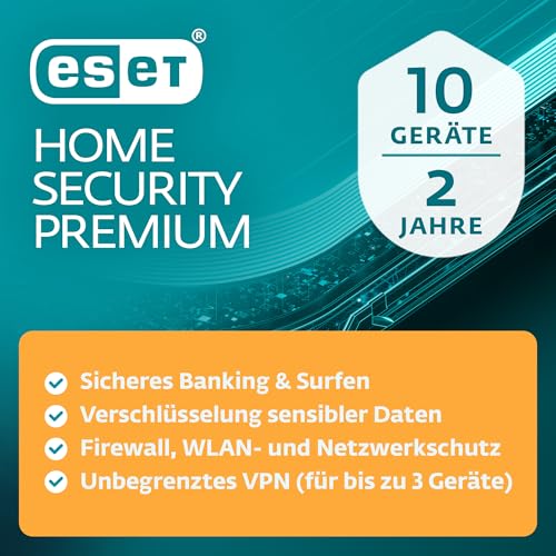 Detalle de ESET HOME Security Premium 2026 – Schutz für 10 Geräte über 2 Jahre (inkl. VPN, Verschlüsselung & Privatsphäre)