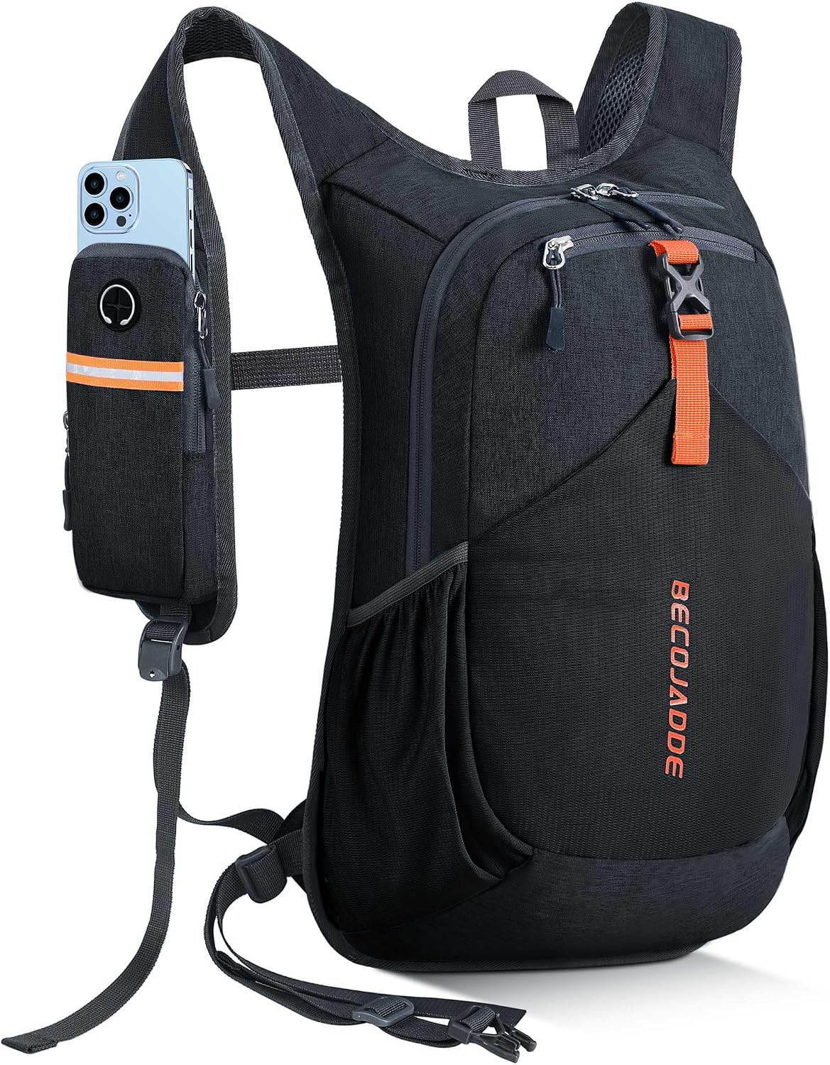 Detalle de BECOJADDE 18L Foldable Hiking Backpack with Chest Belt and Anti-theft Pocket (Black)