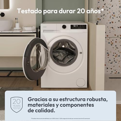 Detalle de Candy Pro Wash&Dry 300 GWD 4968-S: lavasecadora 9 kg/6 kg, 1400 RPM, vapor y pantalla táctil
