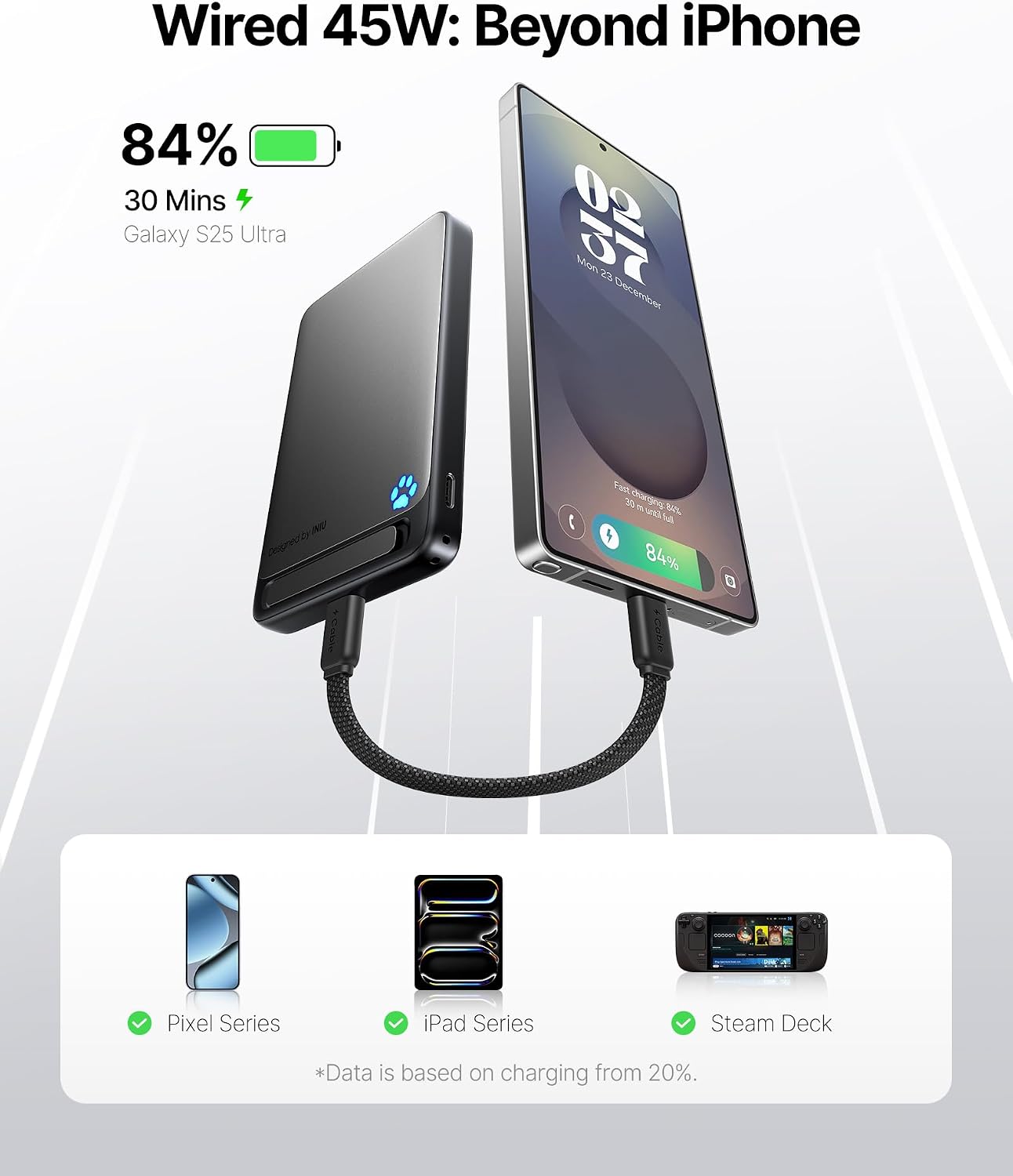 Detalle 2 de INIU MagSafe Power Bank 10000mAh 15W portable charger