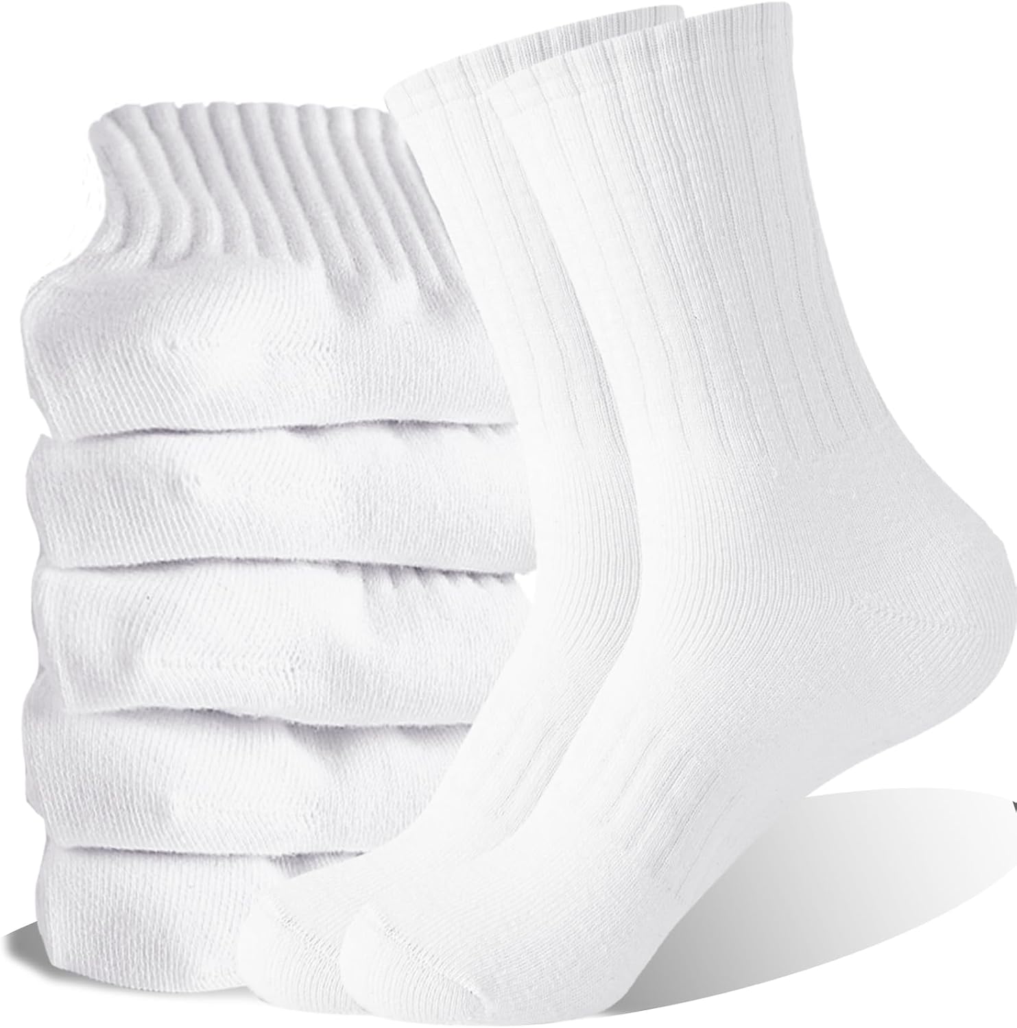 Detalle de VoJoPi Women’s Thermal Wool Socks, 5-Pack, Thick Cushioned Winter Socks
