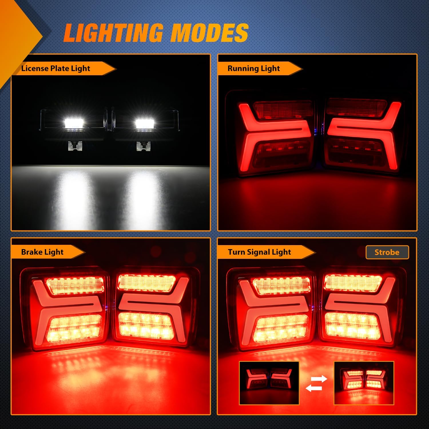 Detalle 2 de Nilight Magnetic Trailer Towing Light Kit 58LED 🚚