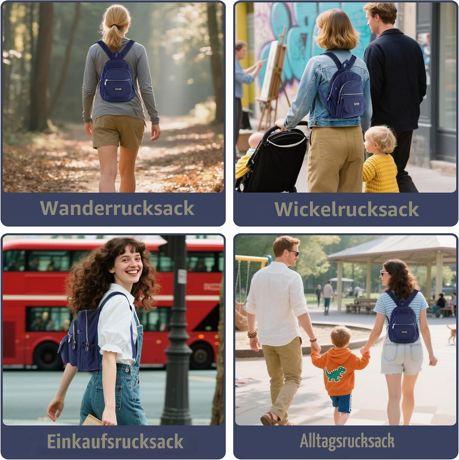 Detalle 2 de AOTIAN Mini-Rucksack für Mädchen & Damen (7 Liter) – leichter Daypack mit mehreren Fächern