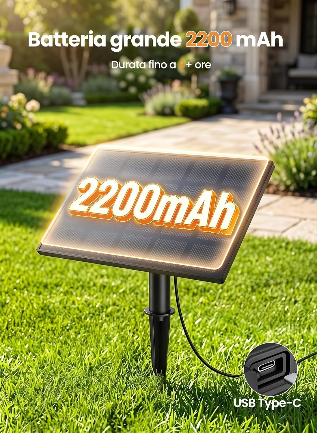 Thumbnail 1 de Yuucio Catena Di Luci a Energia Solare per Esterni (15 m, 25+1 LED G40, IP45/IP65, 2700K) – Decorazione solare per giardino e feste