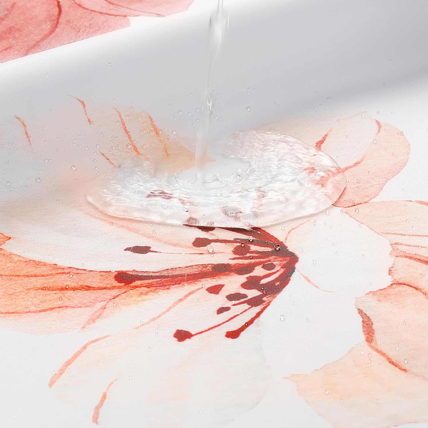 Thumbnail 3 de QiyI Watercolor Floral Shower Curtain 72 x 72
