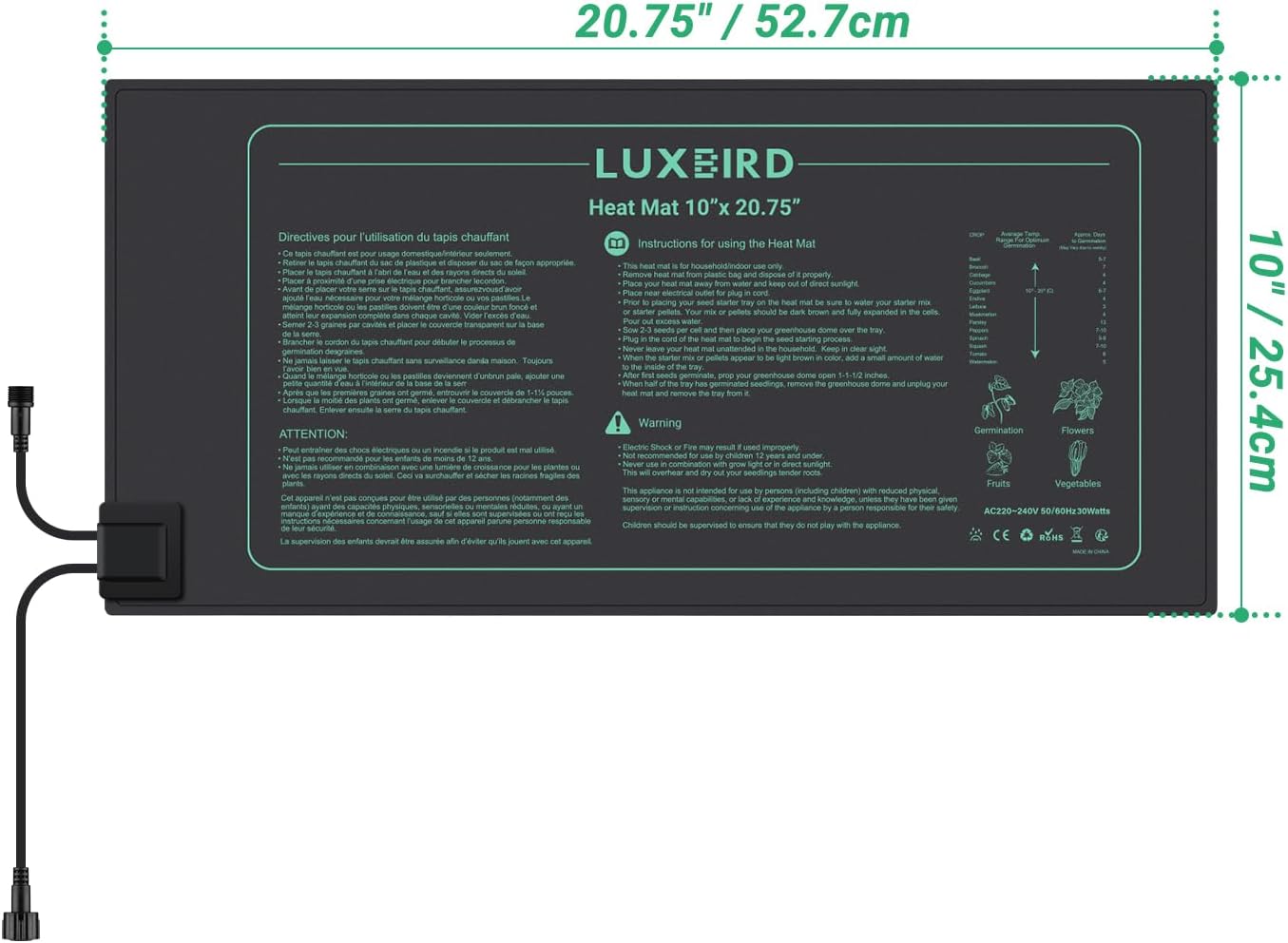 Thumbnail 4 de Luxbird Heizmatte mit Thermostat 30 Watt