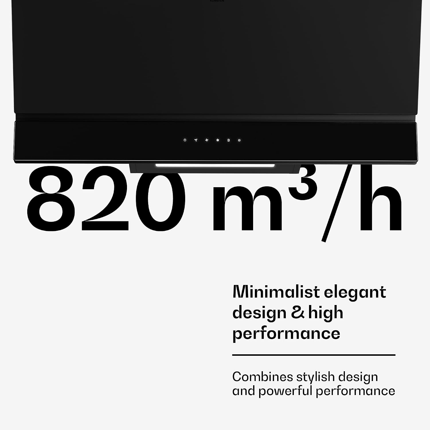 Thumbnail 3 de Klarstein Velaire 90 cm Cooker Hood, 820 m³/h Boost, A++ and Touch Control