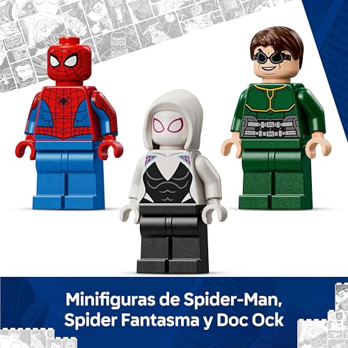 Detalle de LEGO Marvel 76338 Batalla de armaduras robóticas Spider-Man vs. Doc Ock