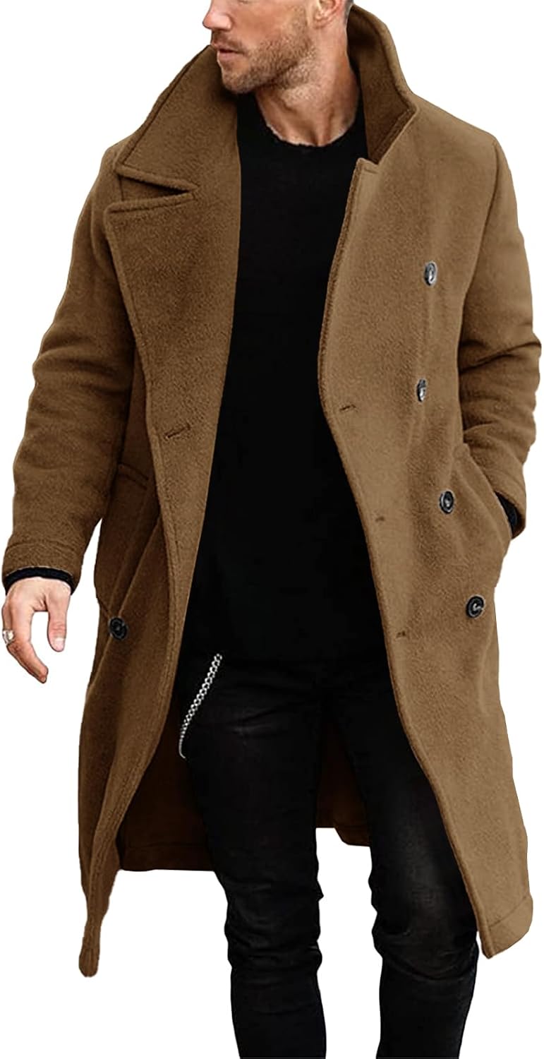 Detalle de Makkrom Men's Trench Coat, Polyester-Cotton Shell