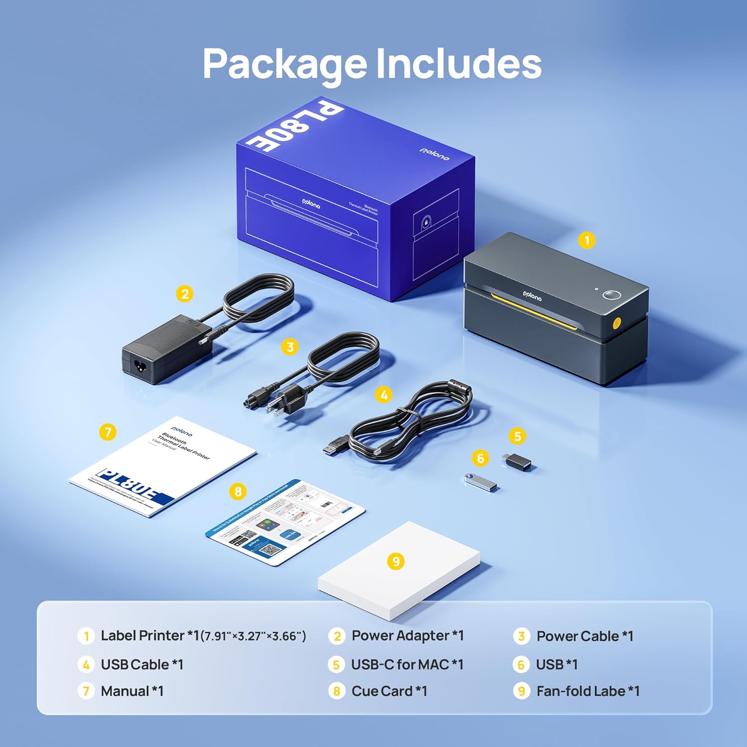 Thumbnail 6 de POLONO PL80E 4x6 Bluetooth label printer 📦