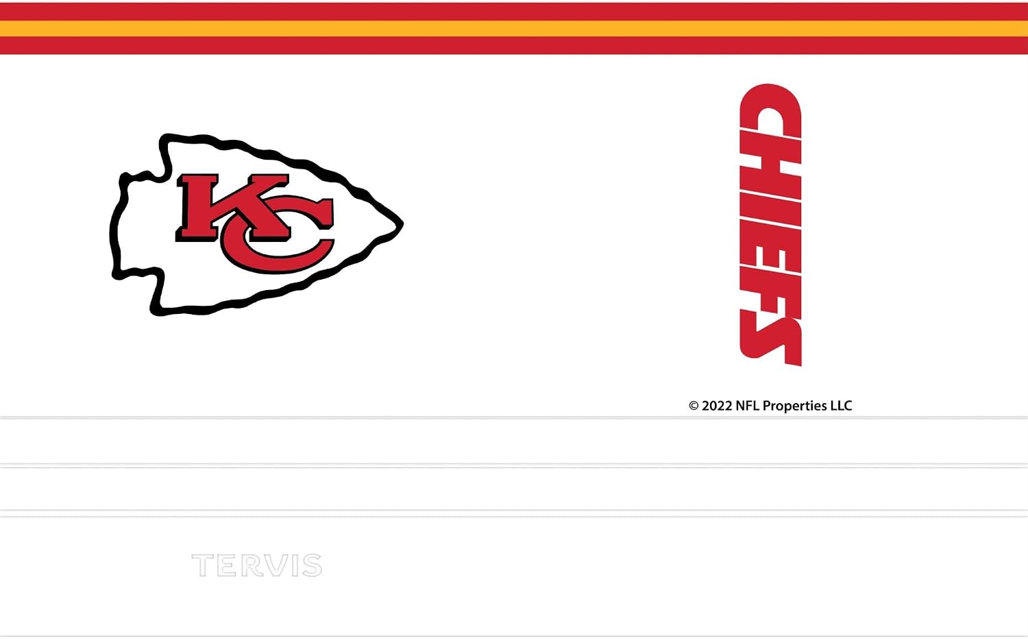 Detalle de Tervis Traveler NFL Kansas City Chiefs Arctic Triple Insulated 20oz Stainless Steel Tumbler