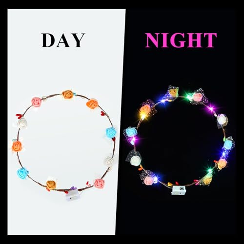 Thumbnail 6 de Defresit 16PCS LED Flower Headband – Multicolour Light-Up Crown for Women, Girls and Kids