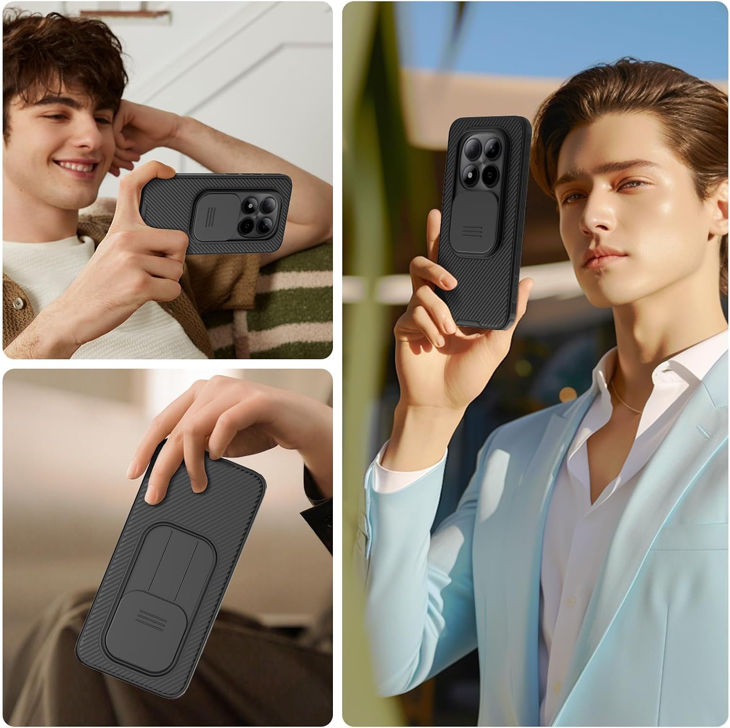 Thumbnail 6 de Nillkin Custodia con protezione fotocamera per Xiaomi Redmi Note 15 Pro+ 5G / Poco M8 Pro 5G (6,83") in nero