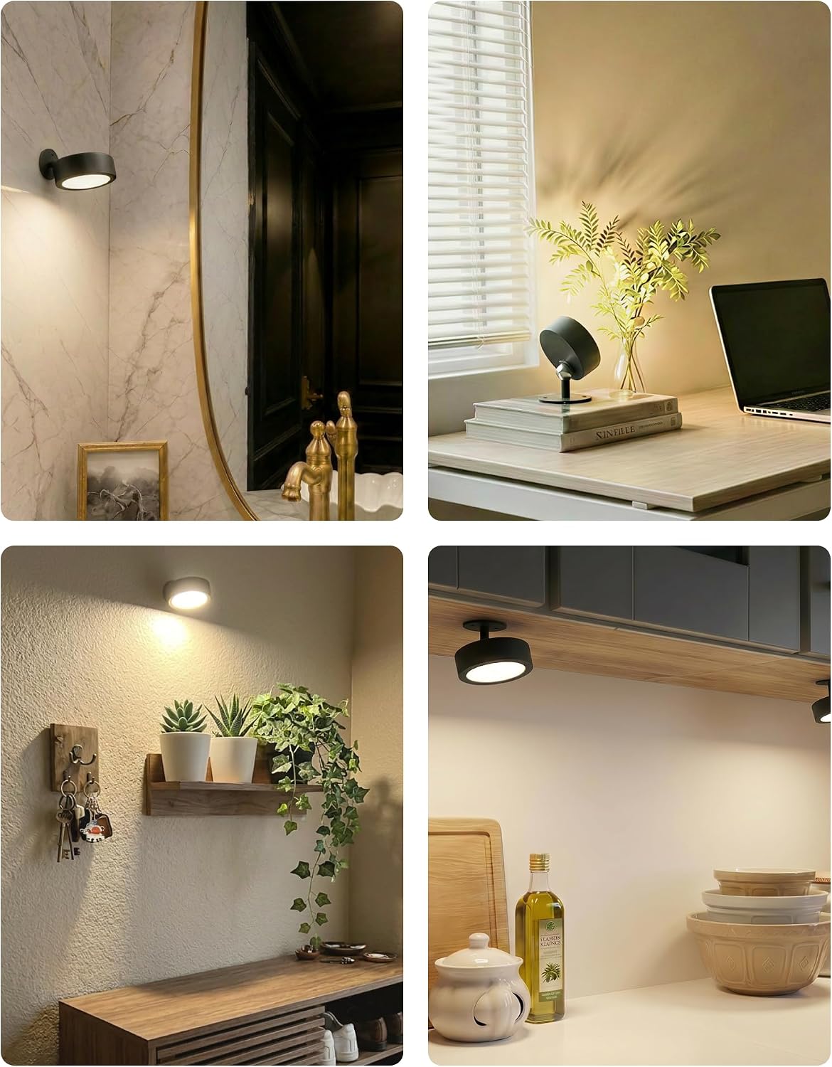 Thumbnail 6 de EZVALO EZL2404A draadloze wandlamp, dimbaar en draaibaar, 3 lichtkleuren