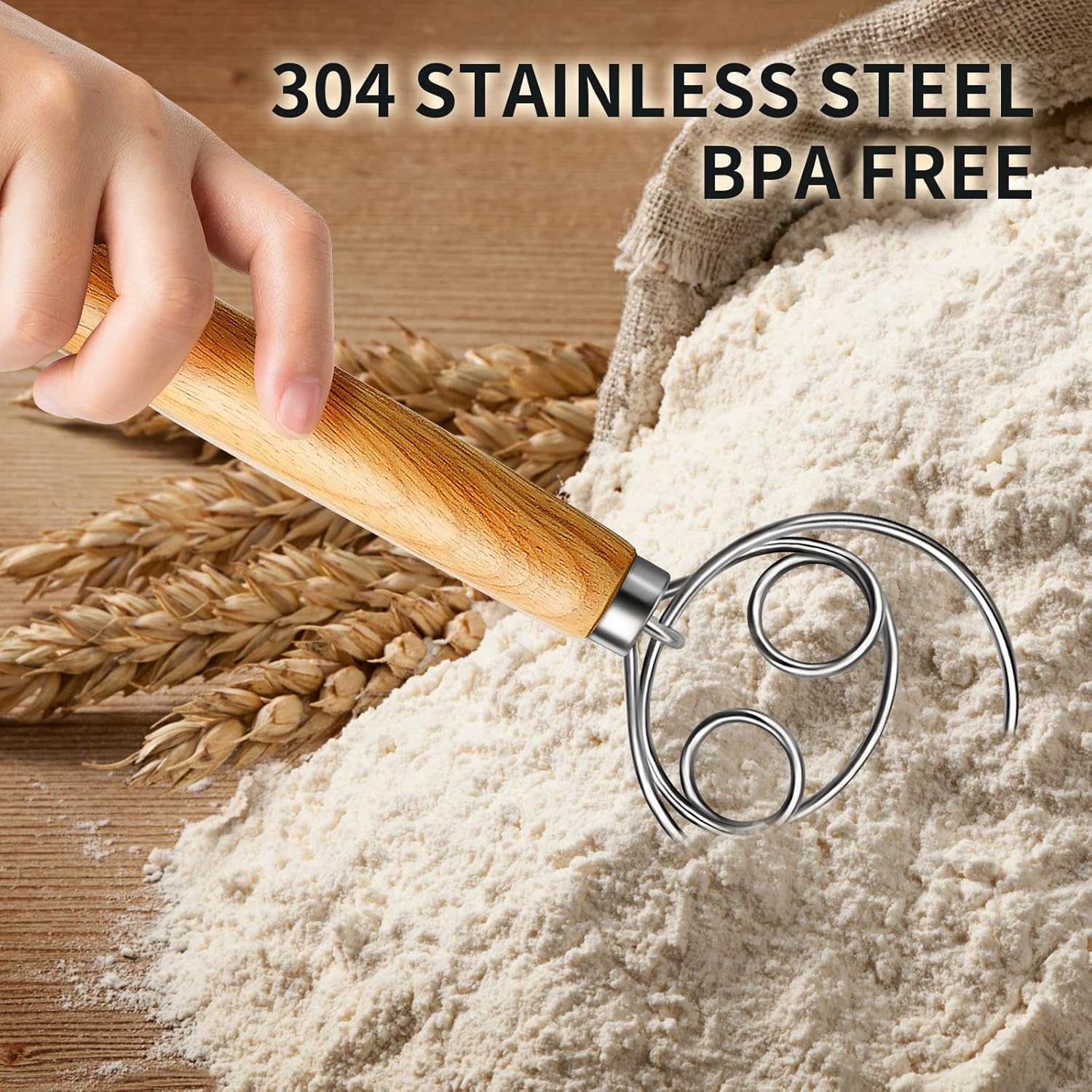 Thumbnail 2 de TEEVEA Danish Dough Whisk 12.99 in