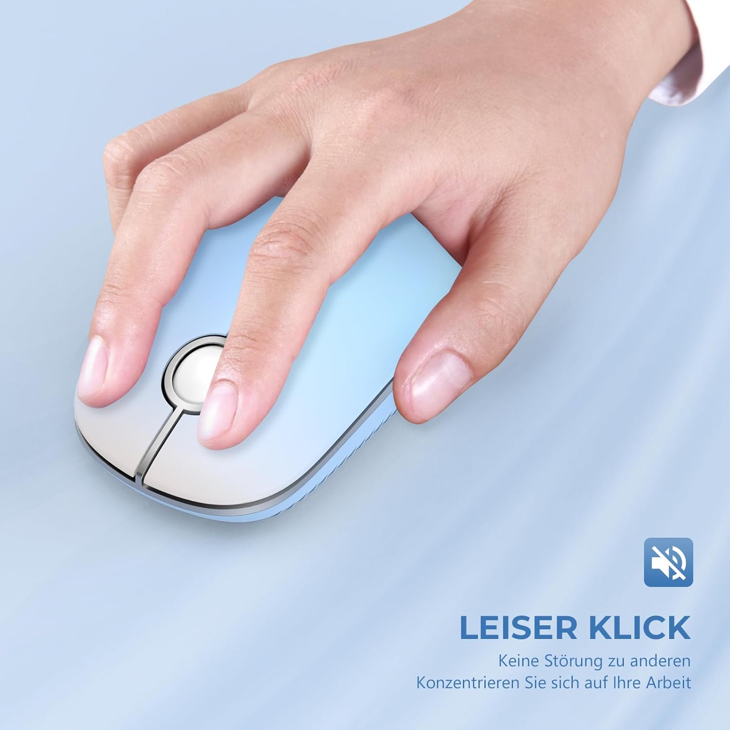 Thumbnail 2 de seenda Kabellose Maus 2,4 G Silent Mouse mit USB-Empfänger – 1.600 DPI, bis zu 18 Monate Akkulaufzeit