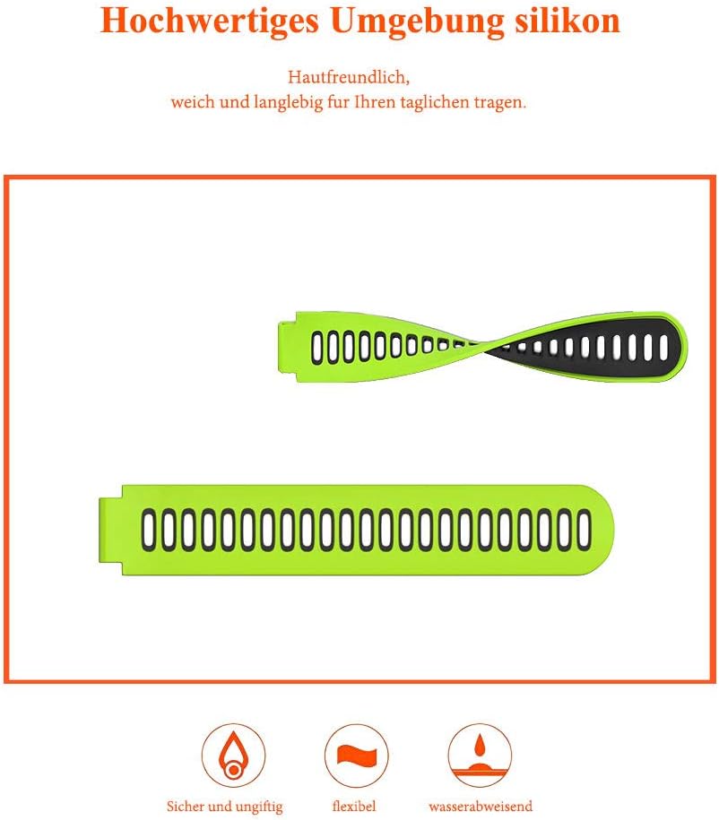 Detalle 2 de ANBEST cinturino silicone per Garmin 180-220 mm