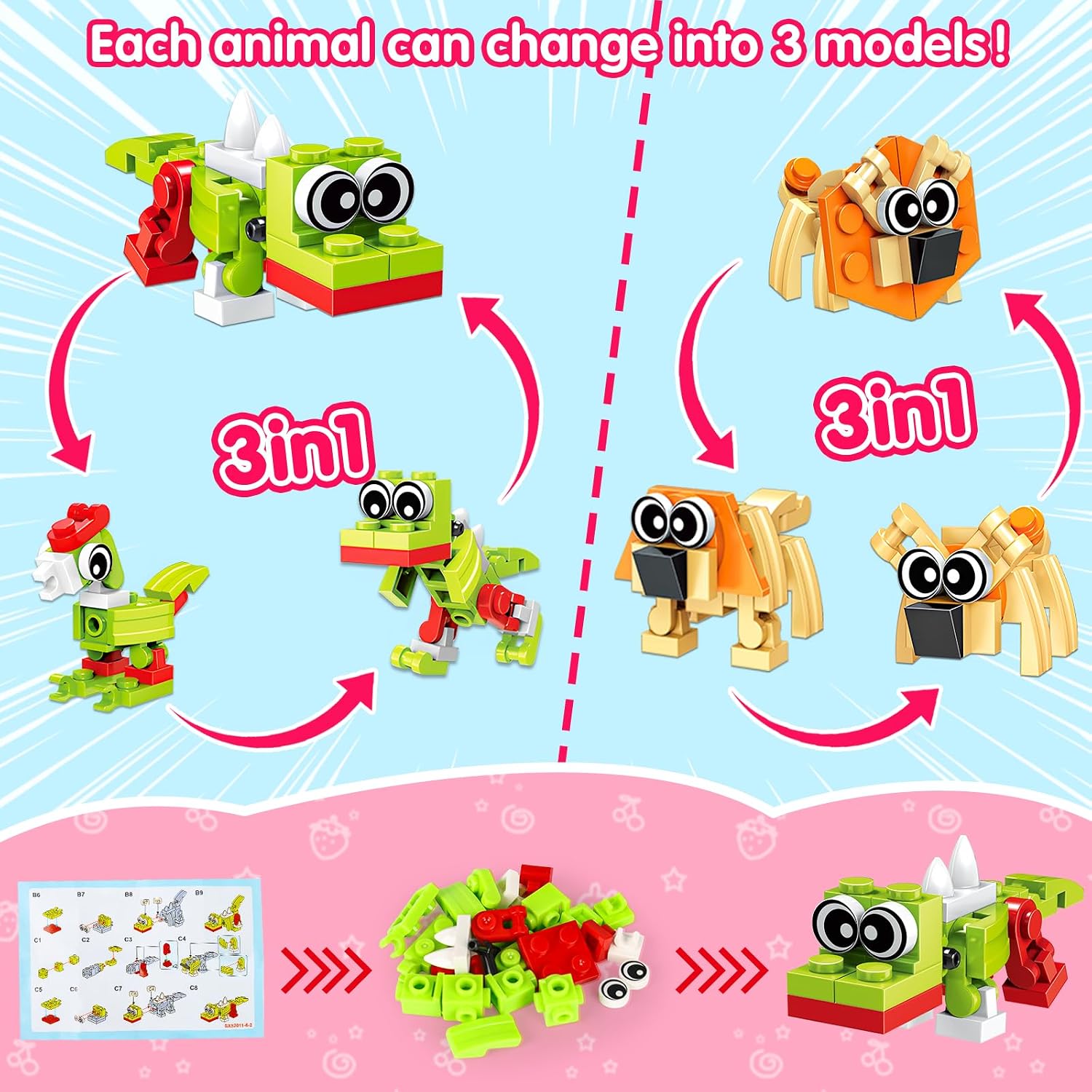 Detalle 2 de Animal Mini Building Blocks 20pcs
