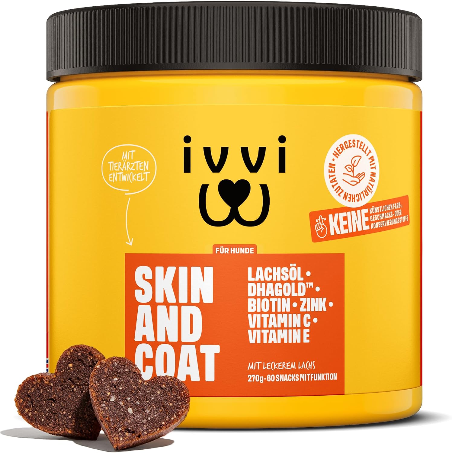 Detalle de ivvi Skin & Coat Omega 3 60 Snacks