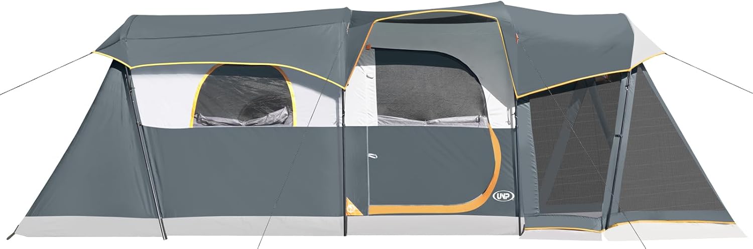 Thumbnail 1 de UNP Camping Tent 8 Person Waterproof Big Tunnel Tent with Screen Porch (20' x 9' x 80" H)