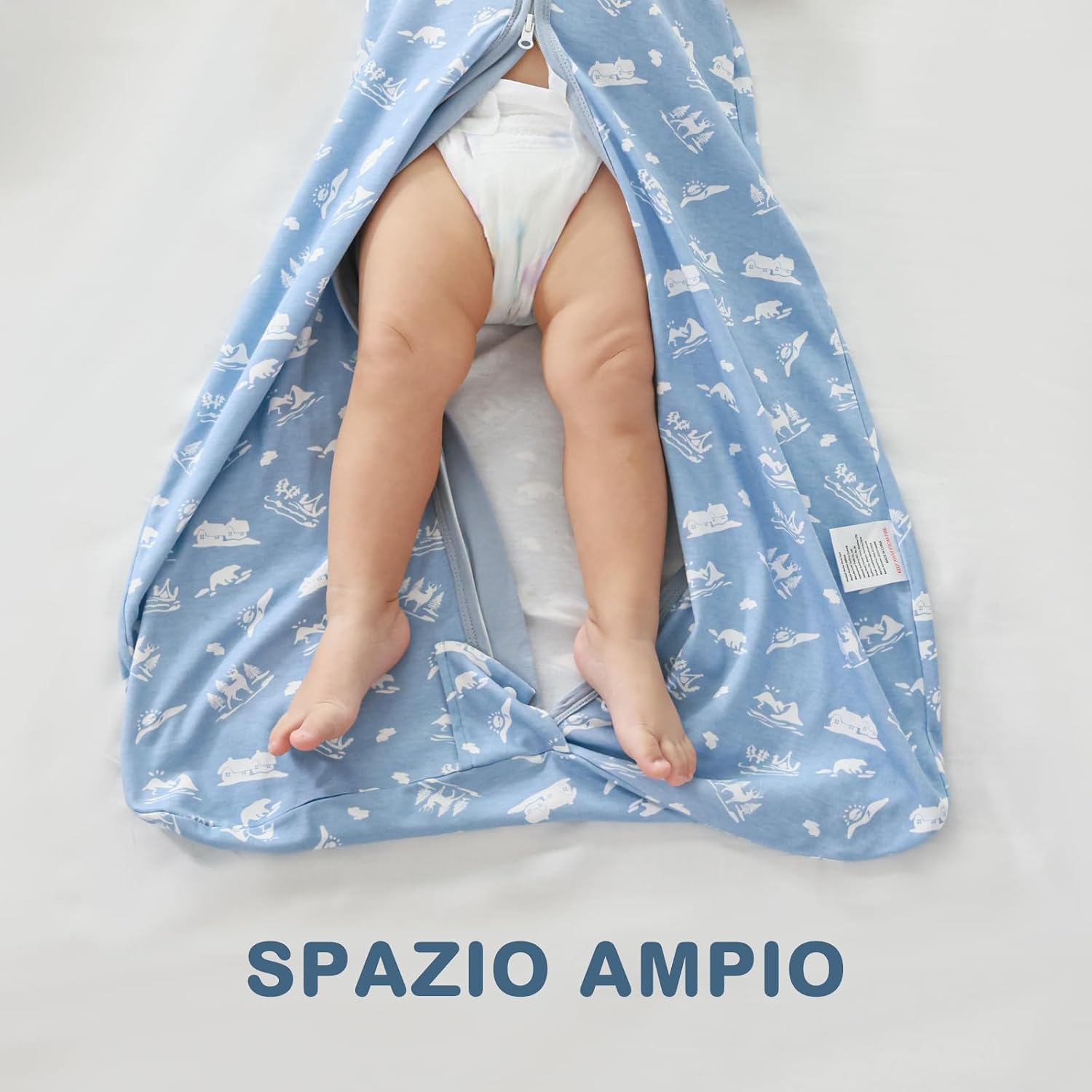 Thumbnail 5 de Mosebears Sacco nanna Estivo per Bambini 0,5 Tog 100% cotone - Blu, taglia S (0-6 mesi)