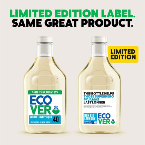 Detalle de Ecover Non-Bio Laundry Liquid Lavender & Sandalwood, 40 Washes, 1.43L