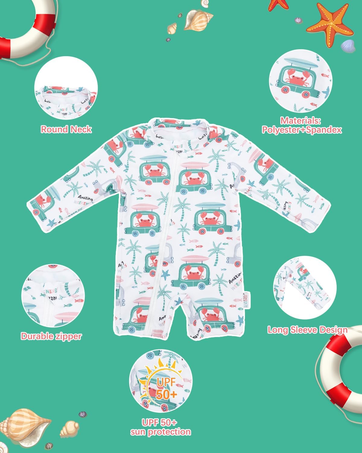 Thumbnail 2 de ALVA Baby Swimsuit, UPF 50+