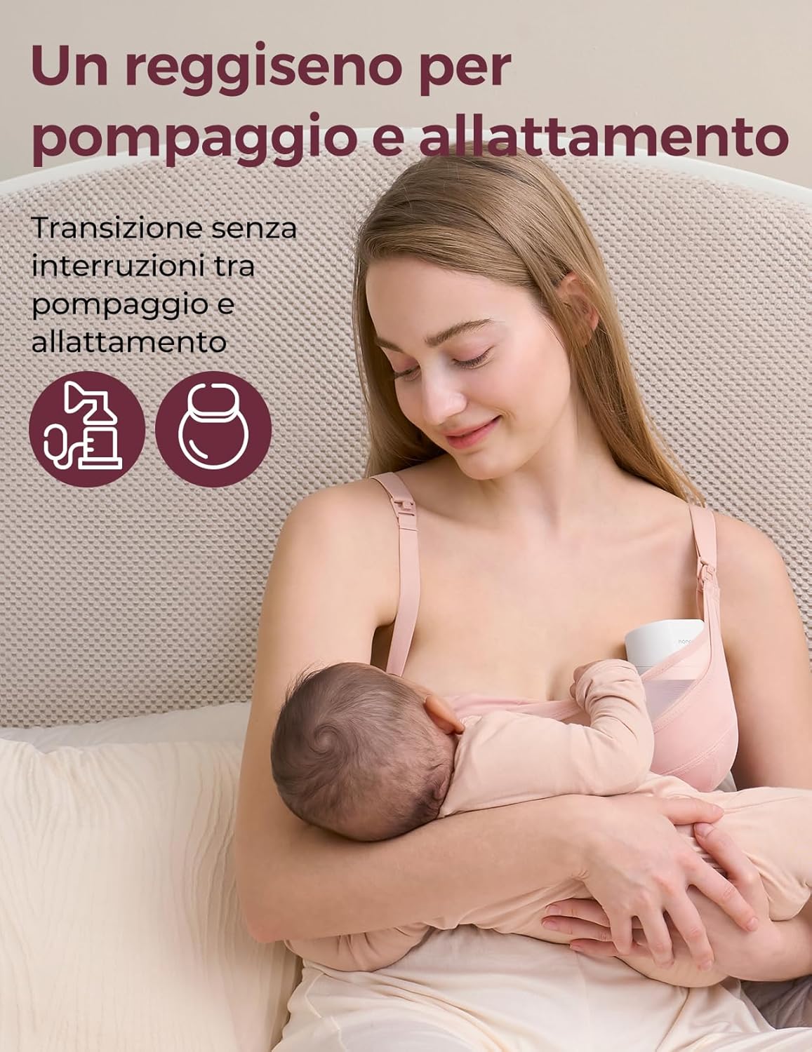 Thumbnail 2 de momcozy Reggiseno a pompa mani libere per allattamento (taglie 4C–8E)