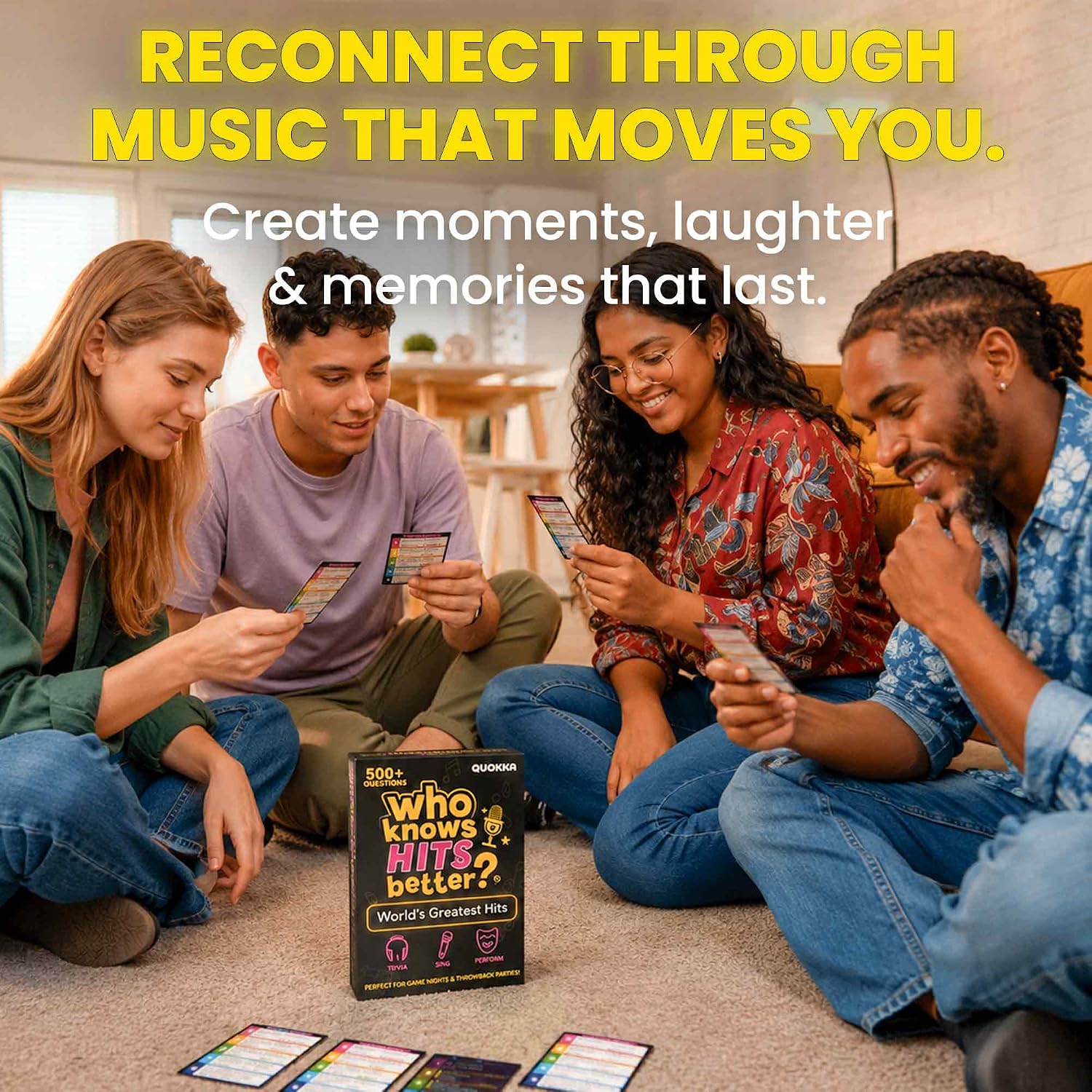 Detalle de Music Trivia Card Game with 500+ Questions