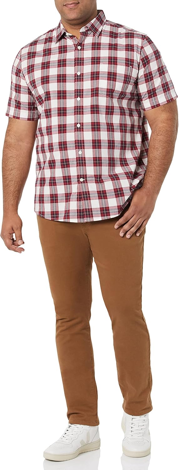 Thumbnail 2 de Amazon Essentials Herren Kurzarm-Hemd aus Stretch-Popeline mit Button-Down-Kragen
