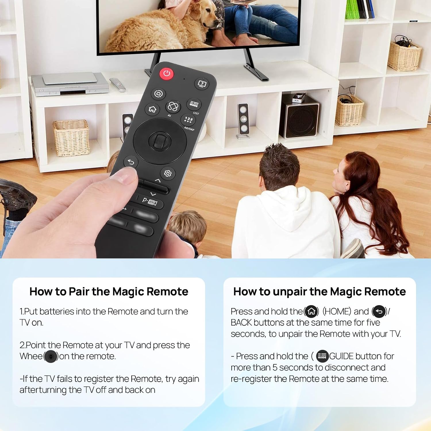 Thumbnail 6 de Universal-Ersatzfernbedienung MR25GA AI Smart TV für LG 2025 Modelle – mit Sprachsteuerung, Pointer und Scrollrad