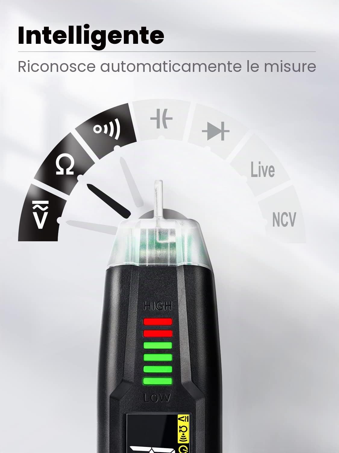Detalle 2 de KAIWEETS Tester multifunzione di tensione senza contatto 📟