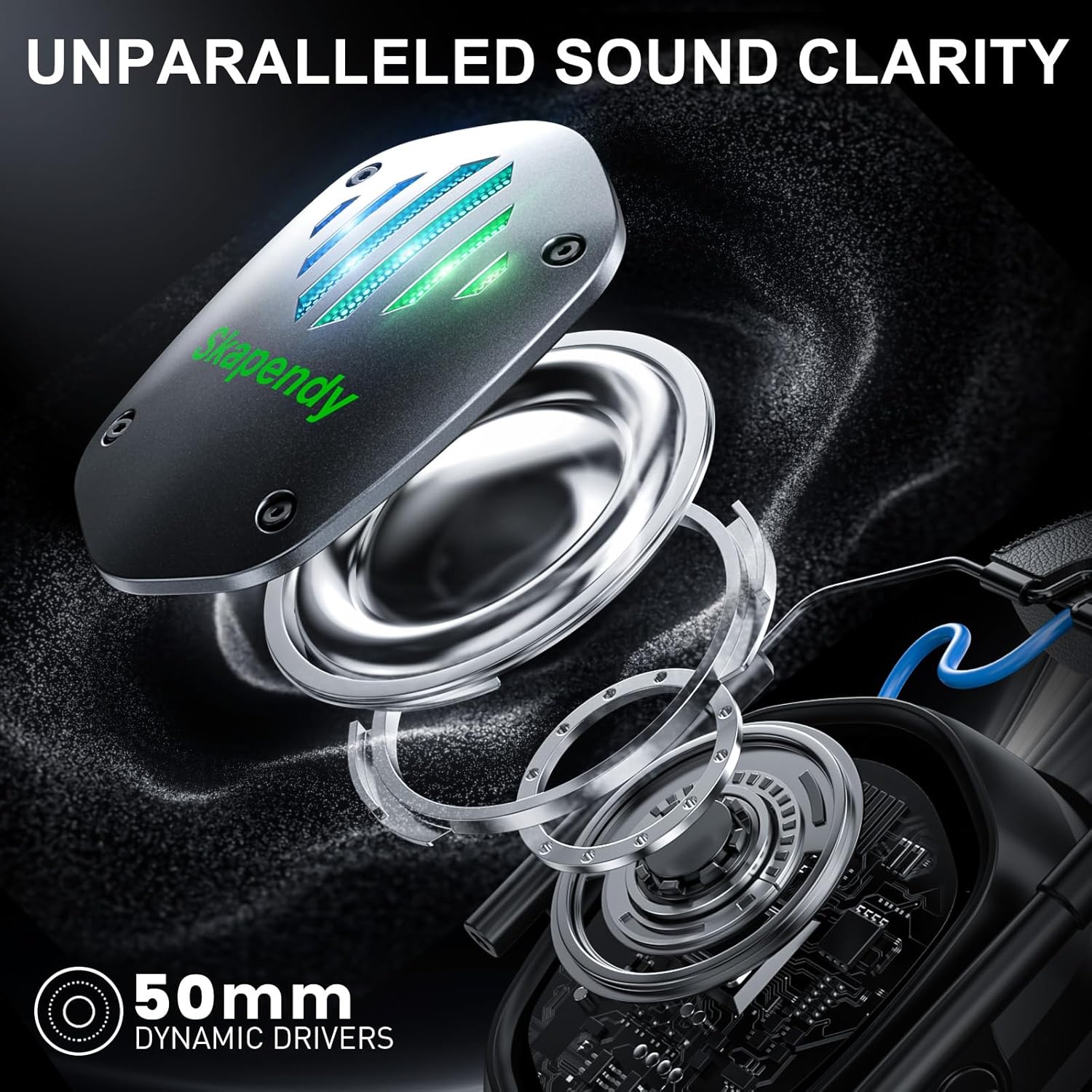 Thumbnail 2 de Wireless Gaming Headset 50mm 50H Battery