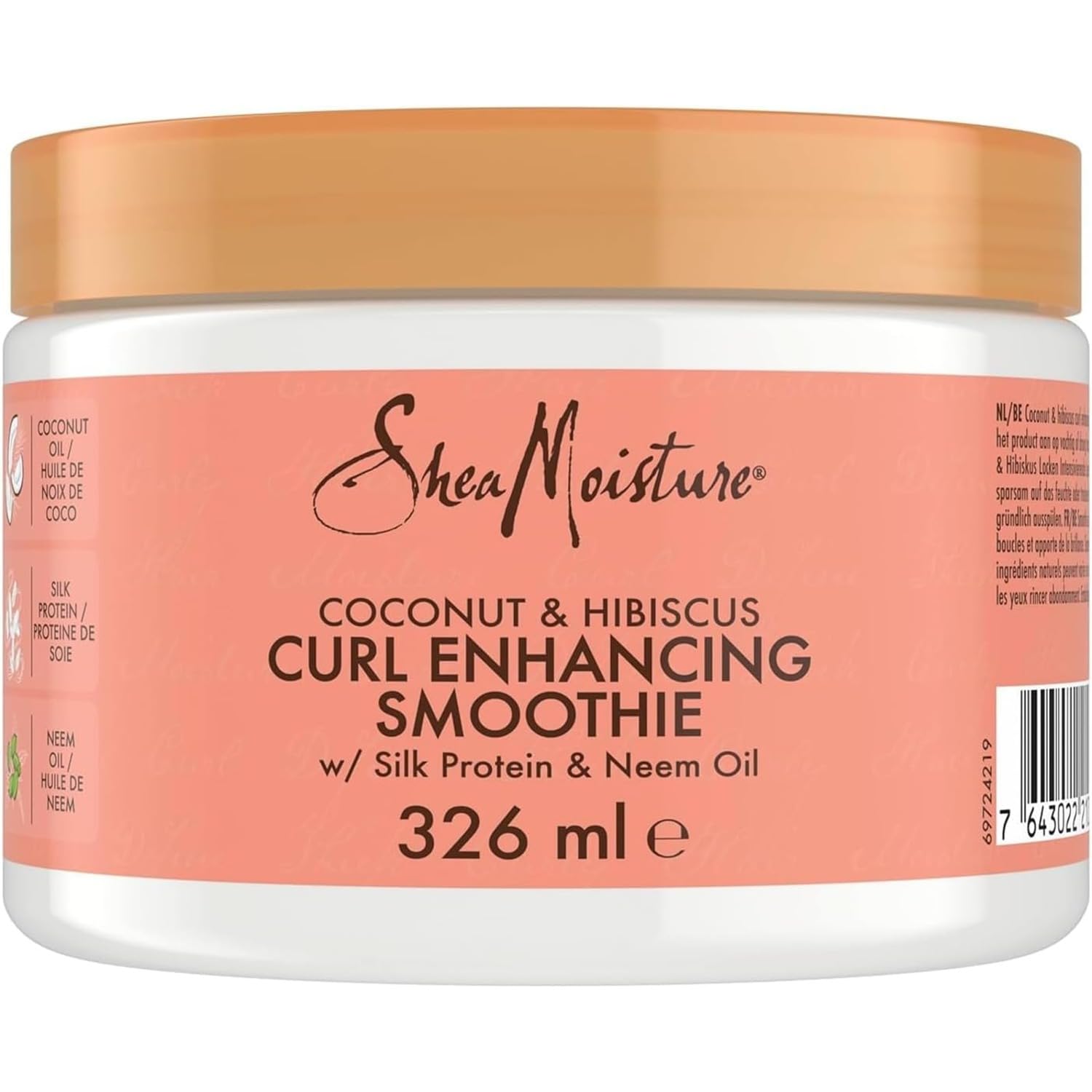 Detalle de Shea Moisture Coconut & Hibiscus Curl Enhancing Smoothie (326 ml) – Lockencreme für definierte, glänzende Locken