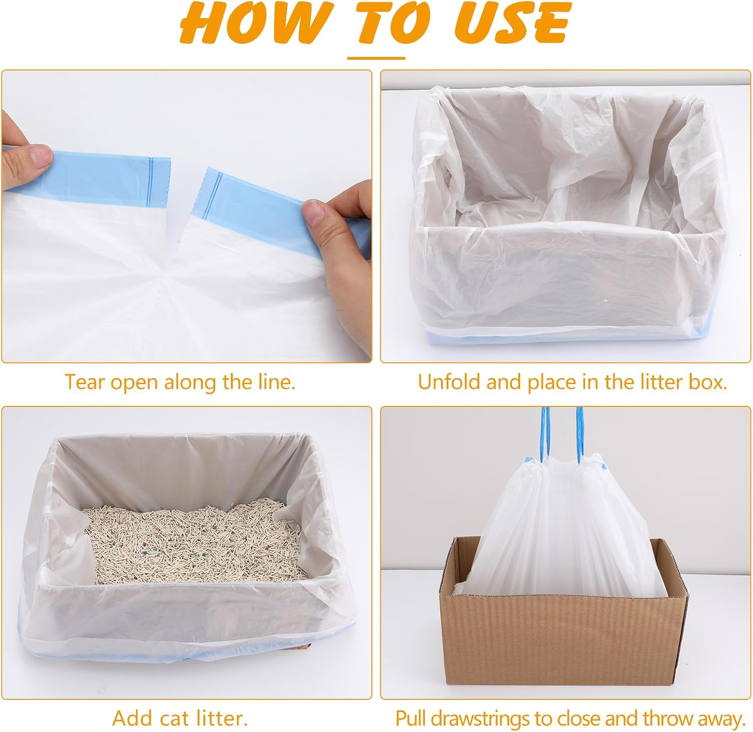 Detalle de Cat Litter Bags, 25.2 x 15.7-Inch