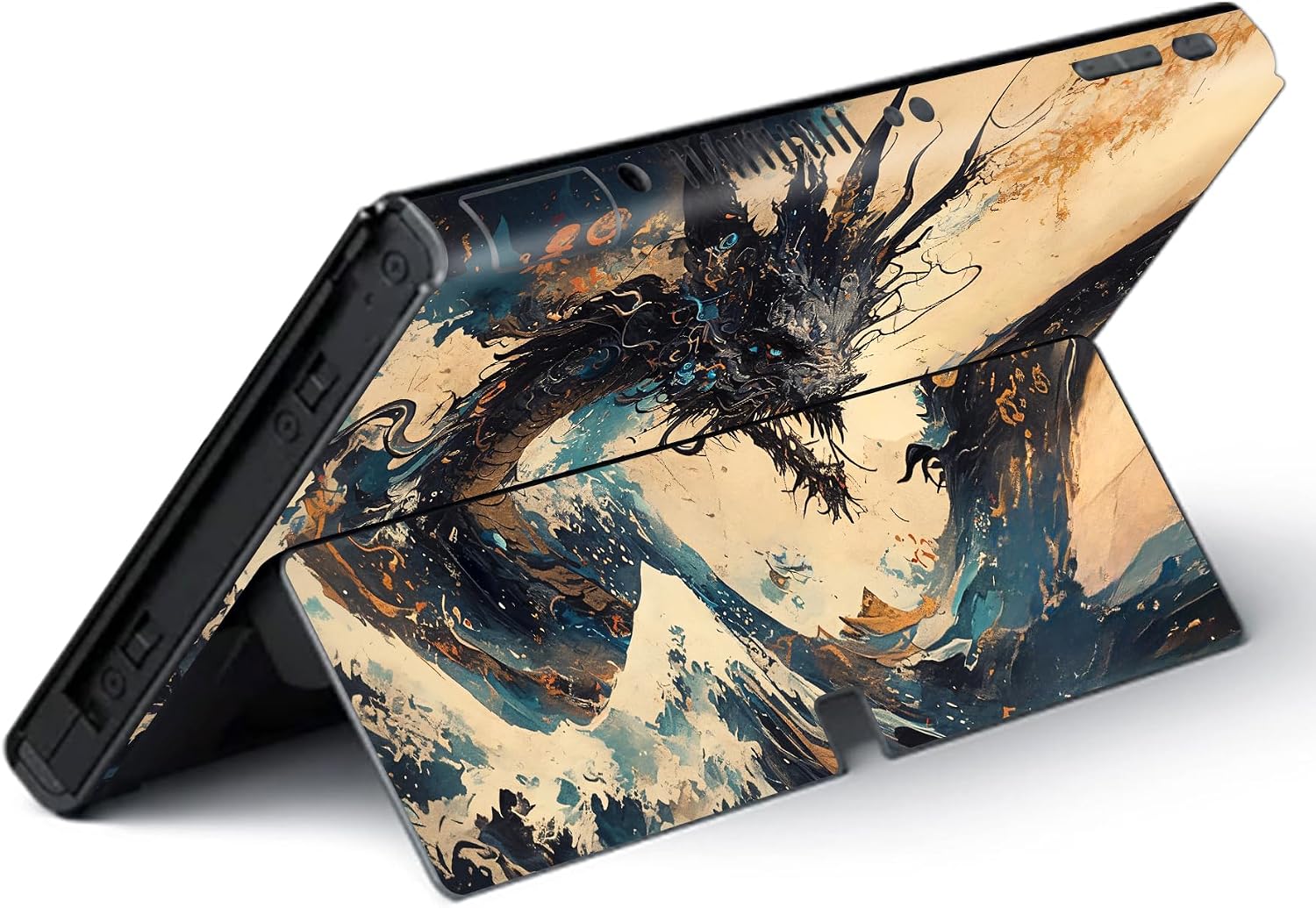 Detalle de PlayVital Full Set Protective Stickers for Nintendo Switch OLED – Tempest Dragon