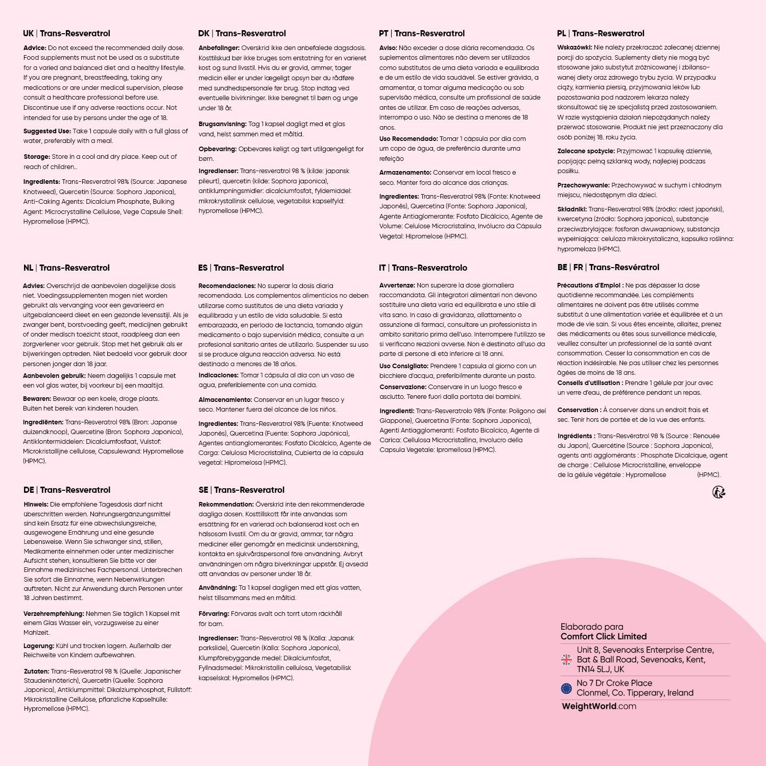 Thumbnail 5 de WeightWorld Trans Resveratrol 550 mg