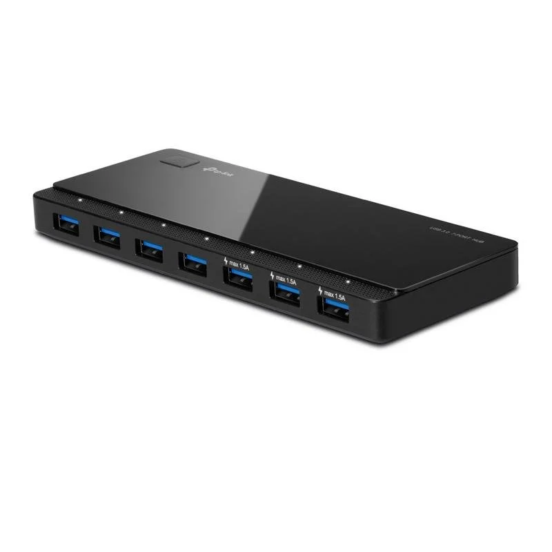 Detalle de TP-Link UH700 Hub 7 Puertos USB 3.0: amplia conectividad y carga rápida para tu PC