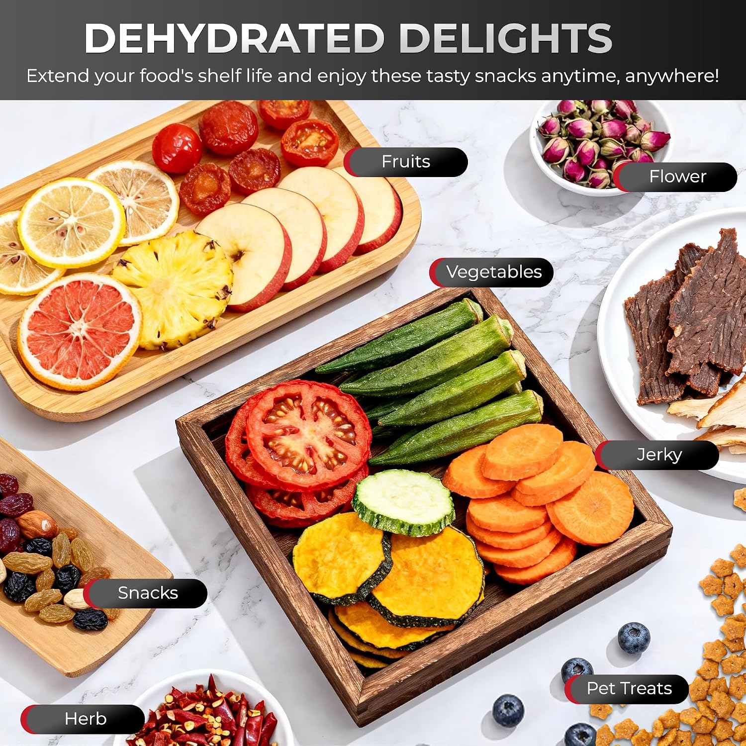 Thumbnail 5 de Rosewill Food Dehydrator with 8 Stainless Steel Trays