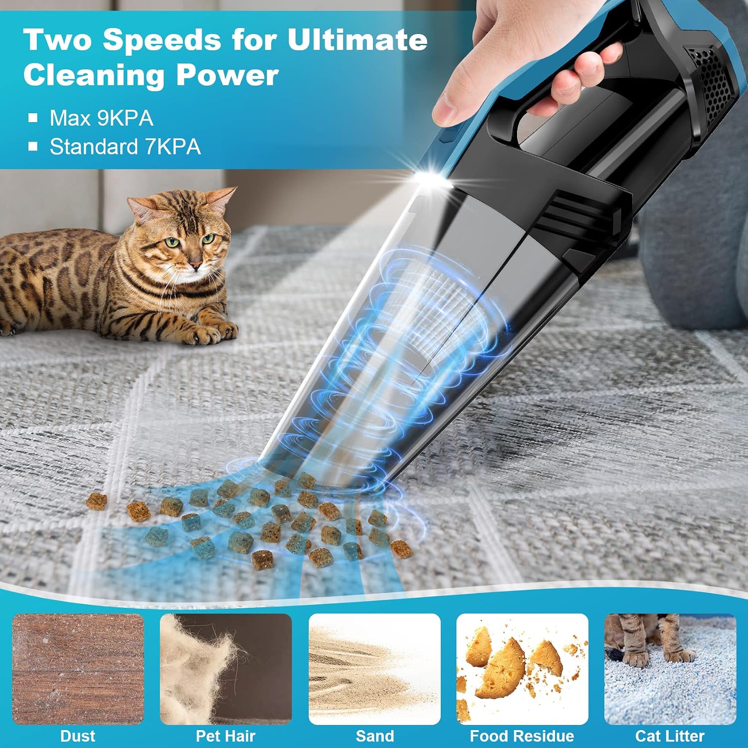 Detalle 2 de Blestan Handheld Vacuum with 9kPa Suction