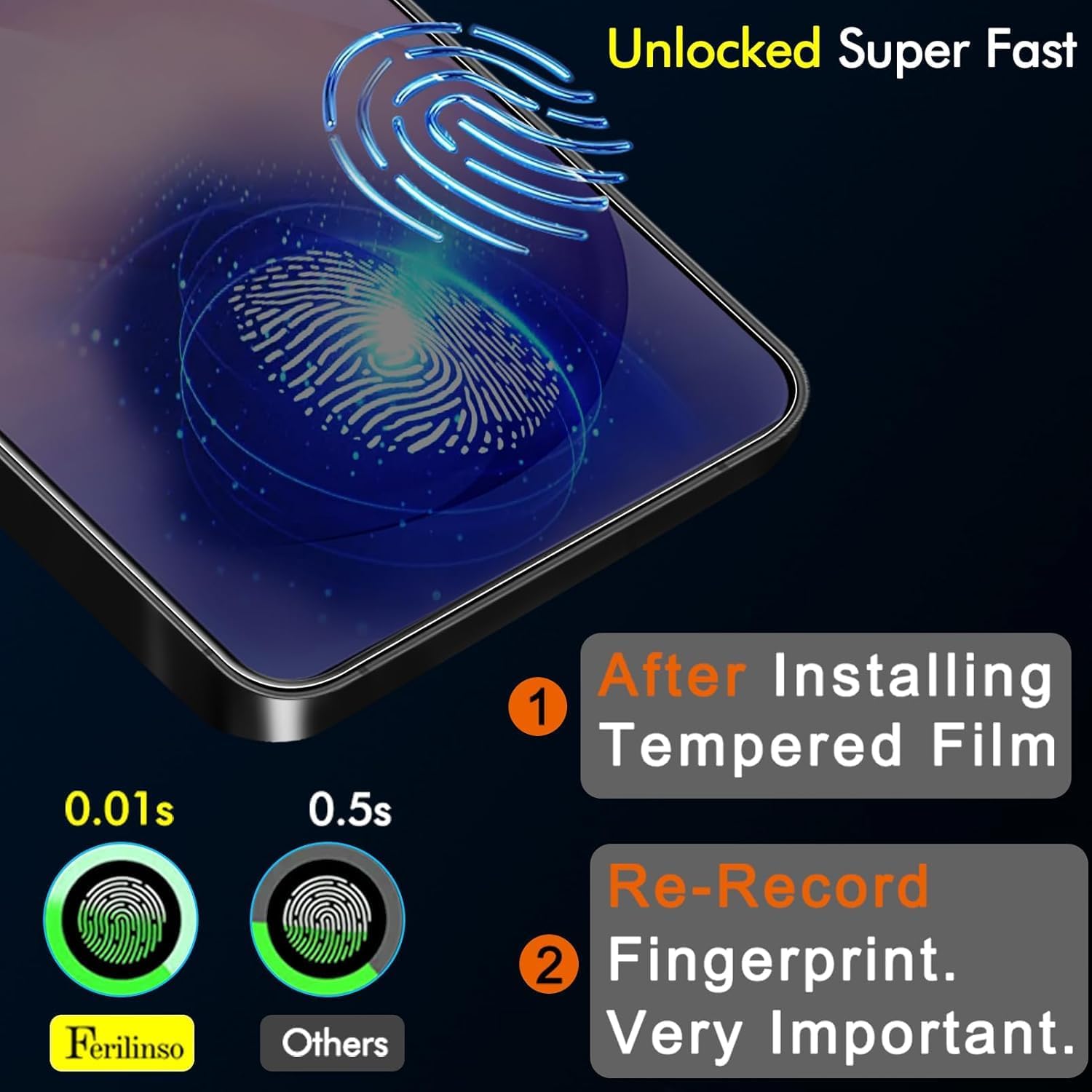 Thumbnail 4 de Ferilinso Auto Dust Install Screen Protector 3 Pack
