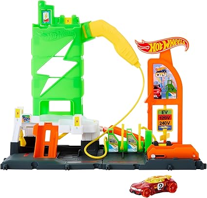 Hot Wheels City Let's Race Gasolinera Eléctrica 🚗 Mattel HTN79