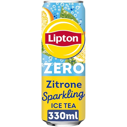 Detalle 2 de Lipton Sparkling Zero Eistee Zitronengeschmack – 24 Dosen à 0,33 l, zuckerfrei