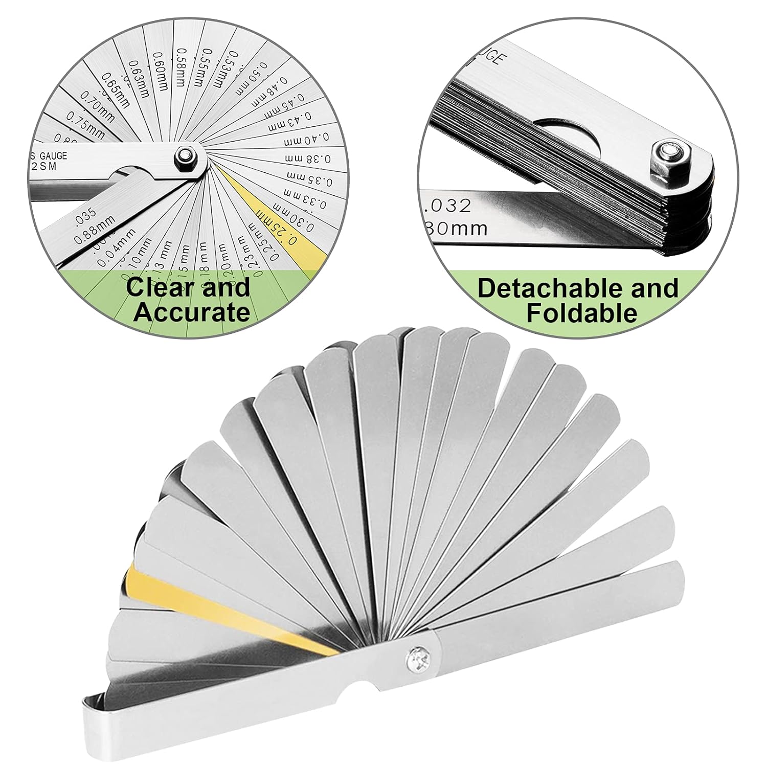 Thumbnail 5 de Spurtar 2pcs Feeler Gauge Set — 32-Blade Straight & 16-Blade Offset Gauges